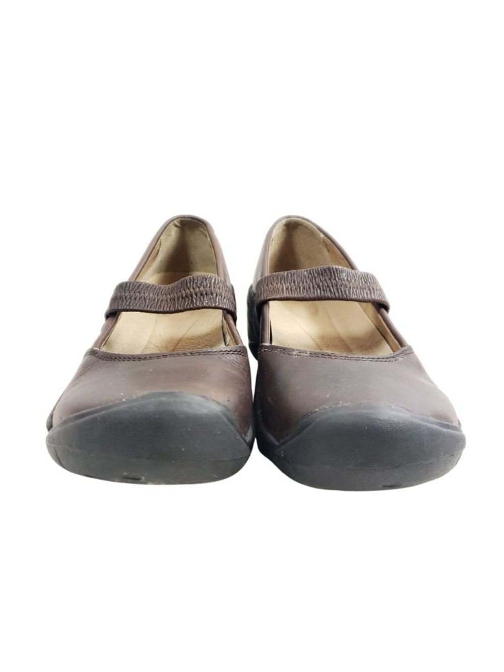Keen Womens Size 7.5 Sienna Brown Leather Mary Jane Slip-On Shoes - Picture 6 of 9
